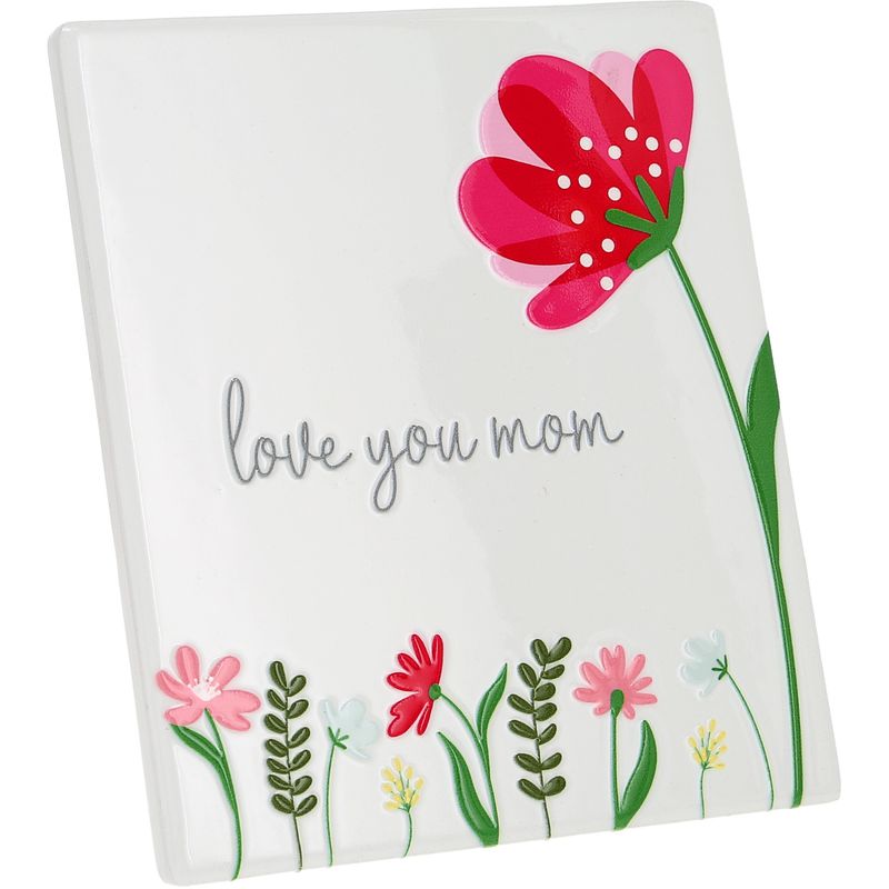 Love You Mom Ceramic Plaque