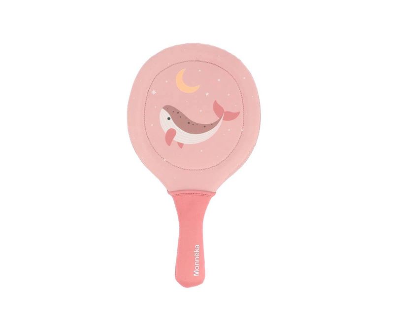 Whale Pink Neoprene Beach Paddles with Ball