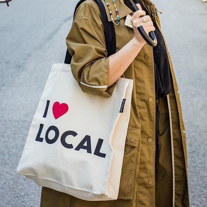 I LOVE LOCAL TOTE BAG