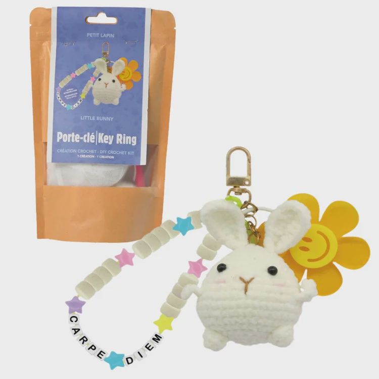 Mini DIY Crochet Keychain Kit, CHARACTER: Bunny