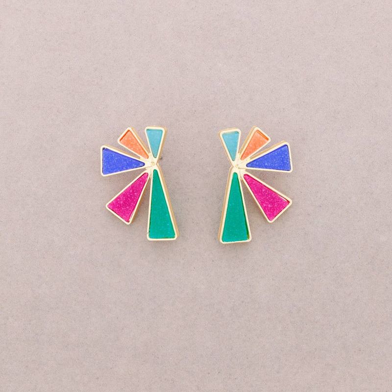 Resin Fan Pressure Earrings