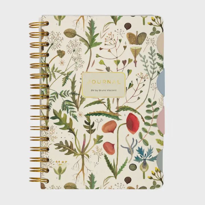 BV Organize Journal Greens and Flowers