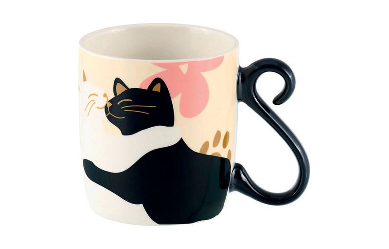 Cat Mug With Tail Handle