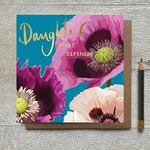 Daughter Happy Birthday Floral Birthday Card
