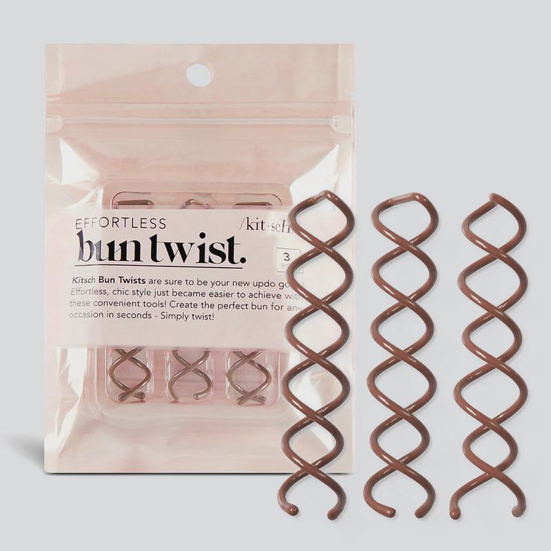 Brown Bun Twists 3pc
