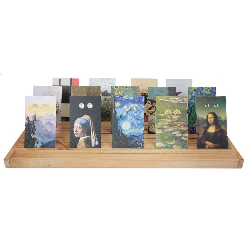 Fine Art Carded Post Earrings Flat Display