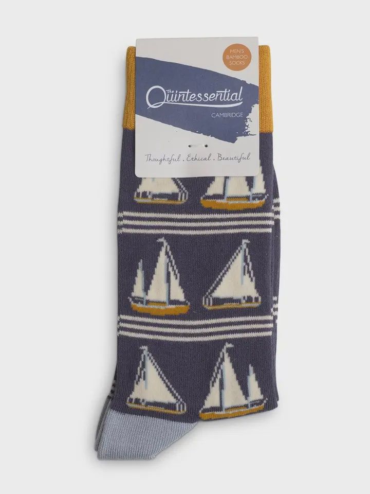 Bamboo Men's Socks Yacht Navy