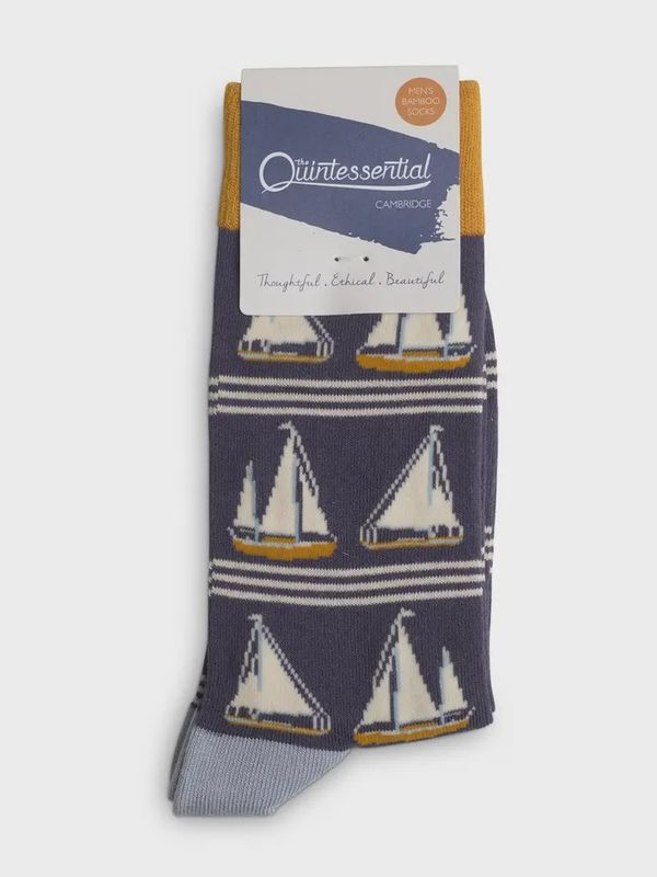 Bamboo Men's Socks Yacht Navy