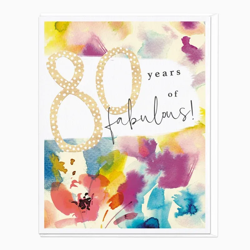 D718 - 80 &amp; Fabulous Birthday Card