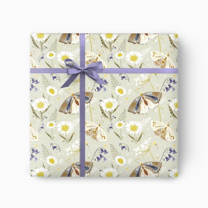 GWP89 - Celtic Forest Moth Wrapping Paper