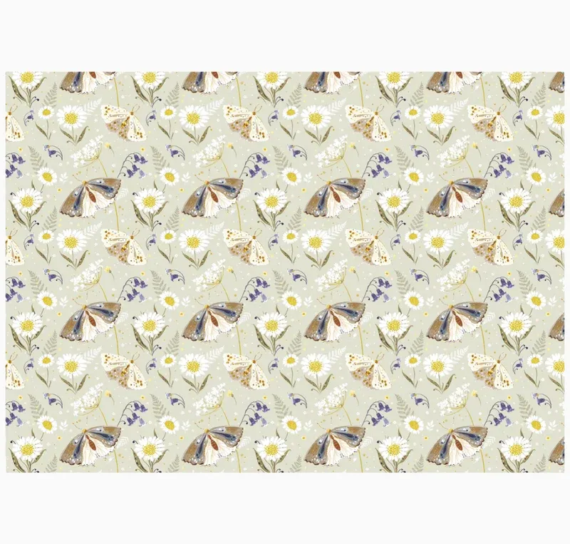 GWP89 - Celtic Forest Moth Wrapping Paper