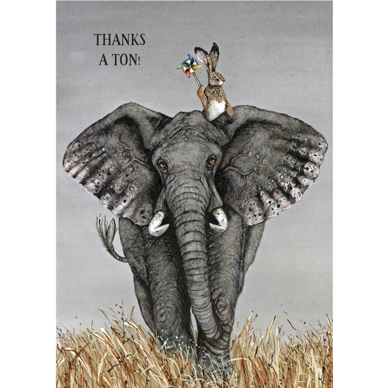 Thanks a Ton Elephant Card