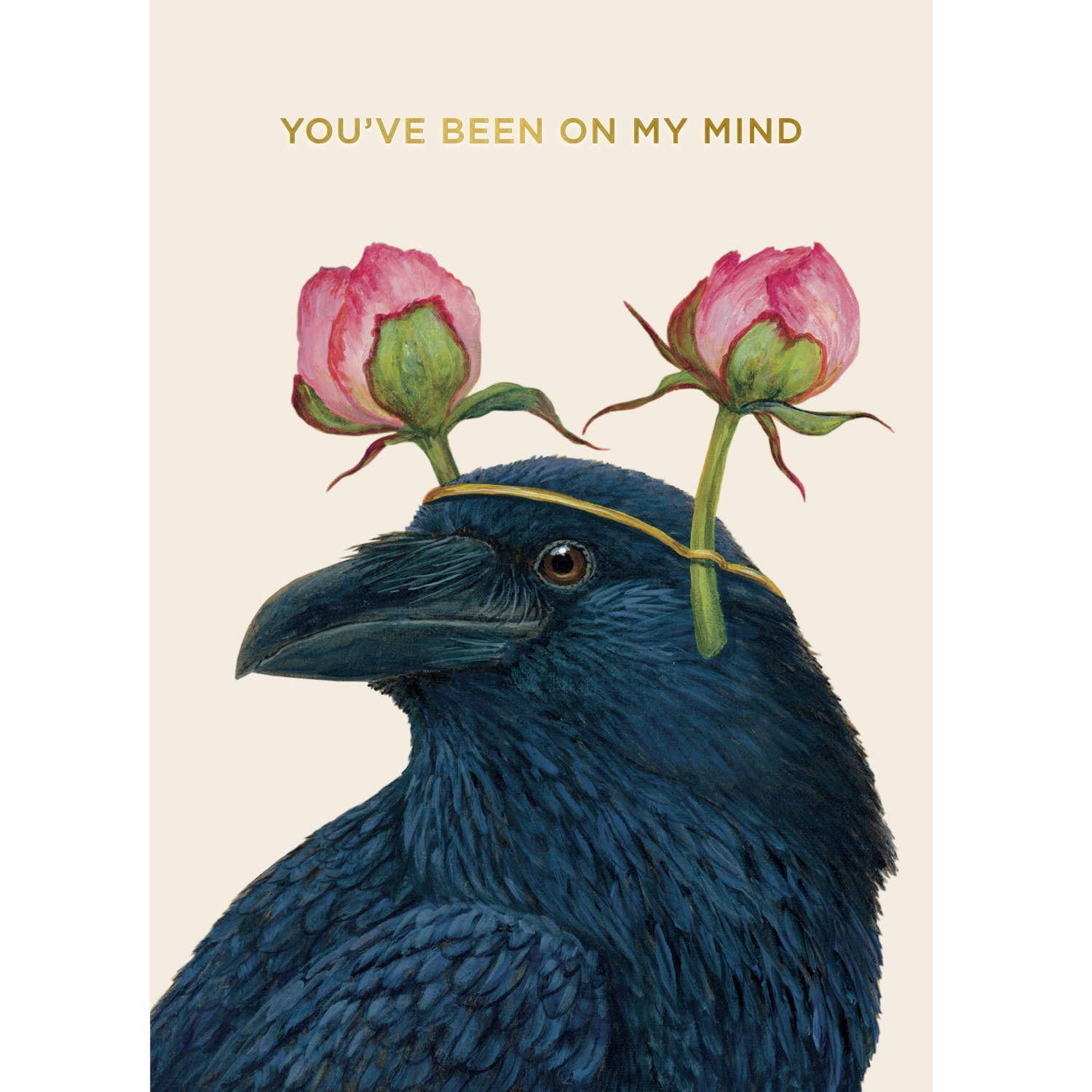 You've Been On My Mind Raven Card