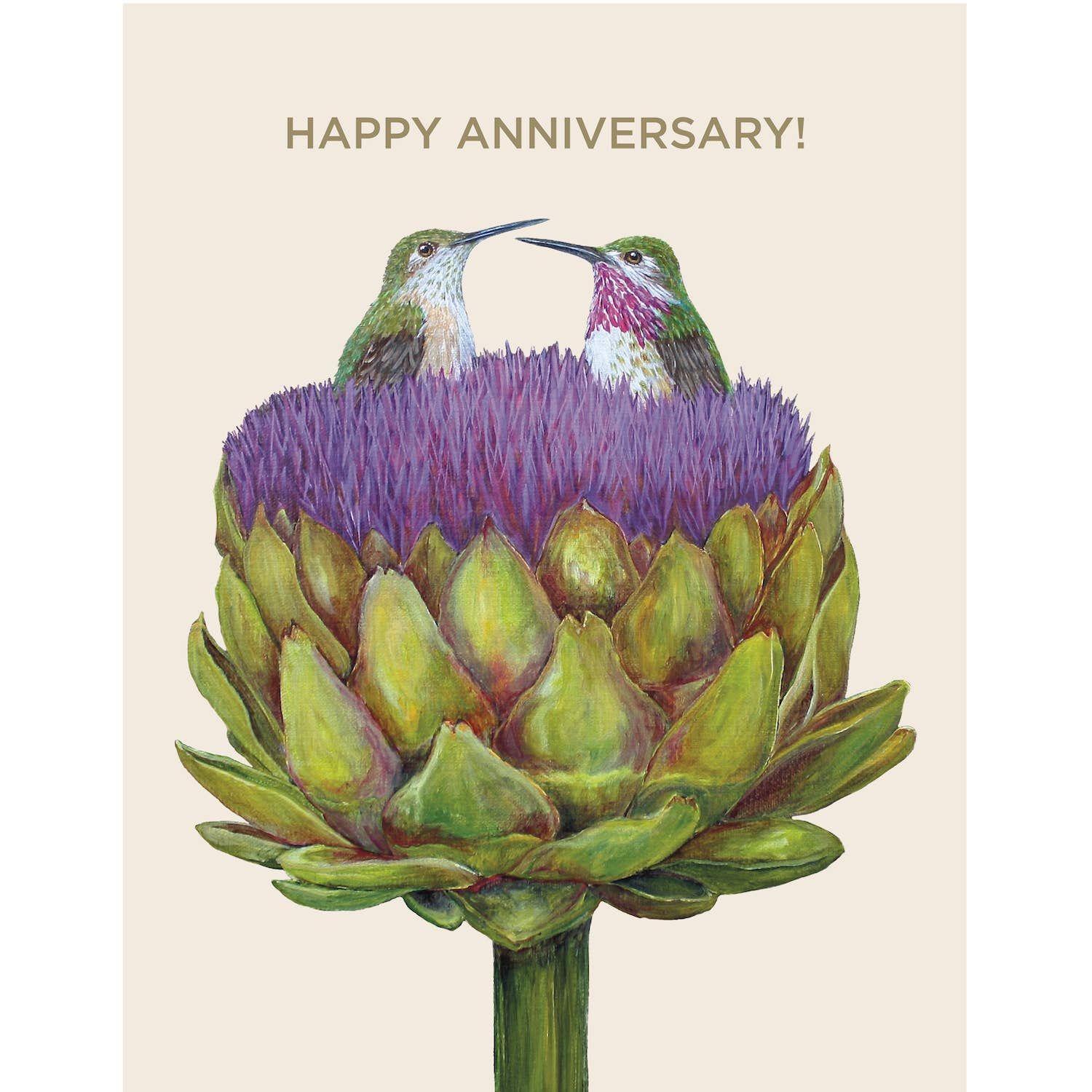 Happy Anniversary Hummingbirds Card, Material: Paper