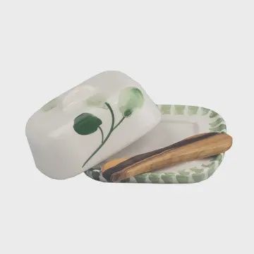 Selbrae Mini Ceramic Butter Dish &amp; Knife Set