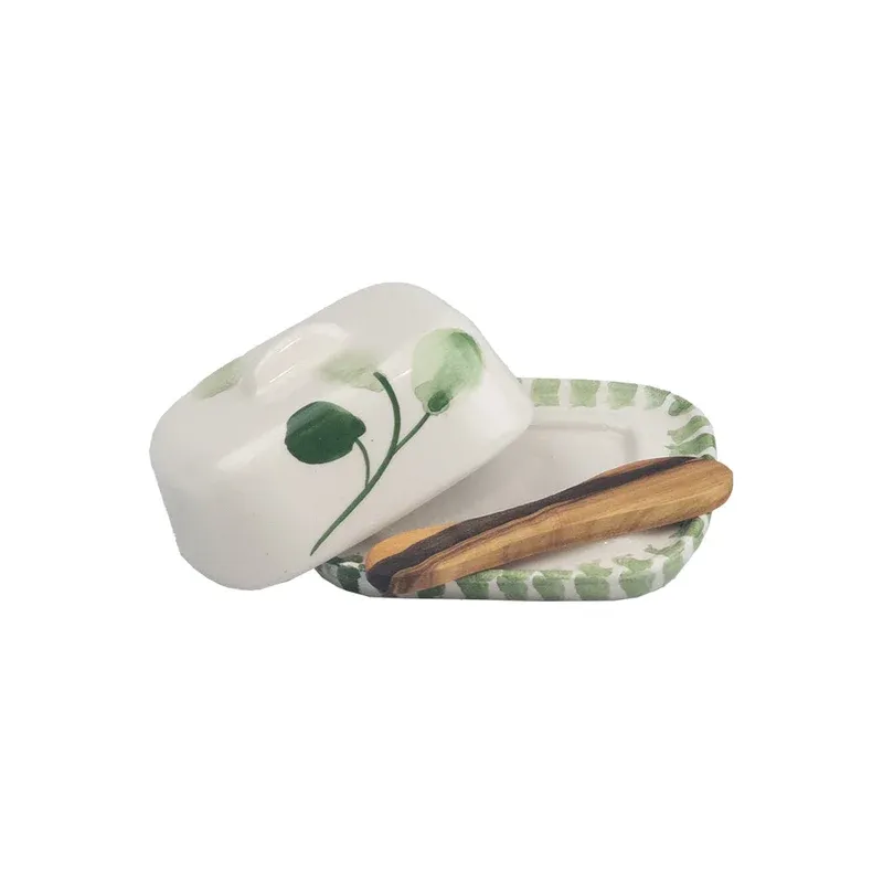 Selbrae House Mini Ceramic Butter Dish &amp; Knife Set