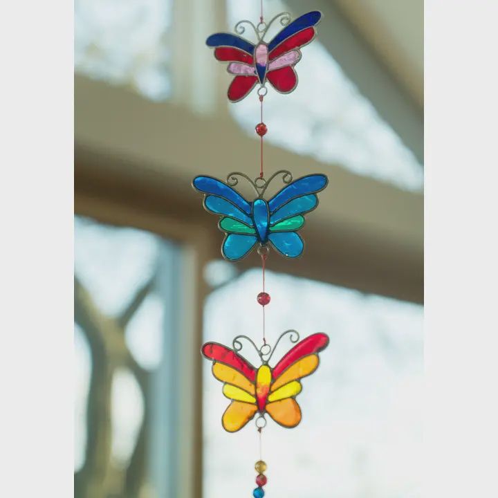 String of 3 Butterfly Suncatchers