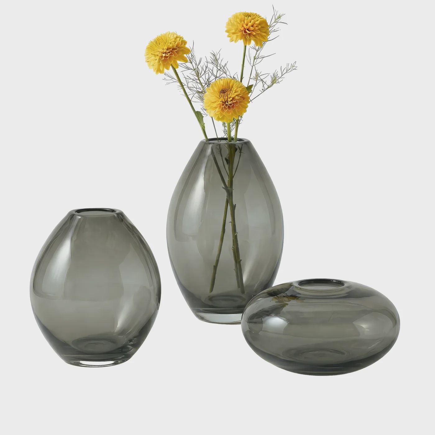 Smokey Glass Vase 3 styles