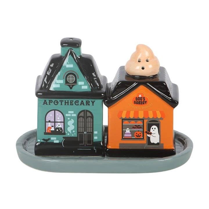Halloween House Salt and Pepper Shakers