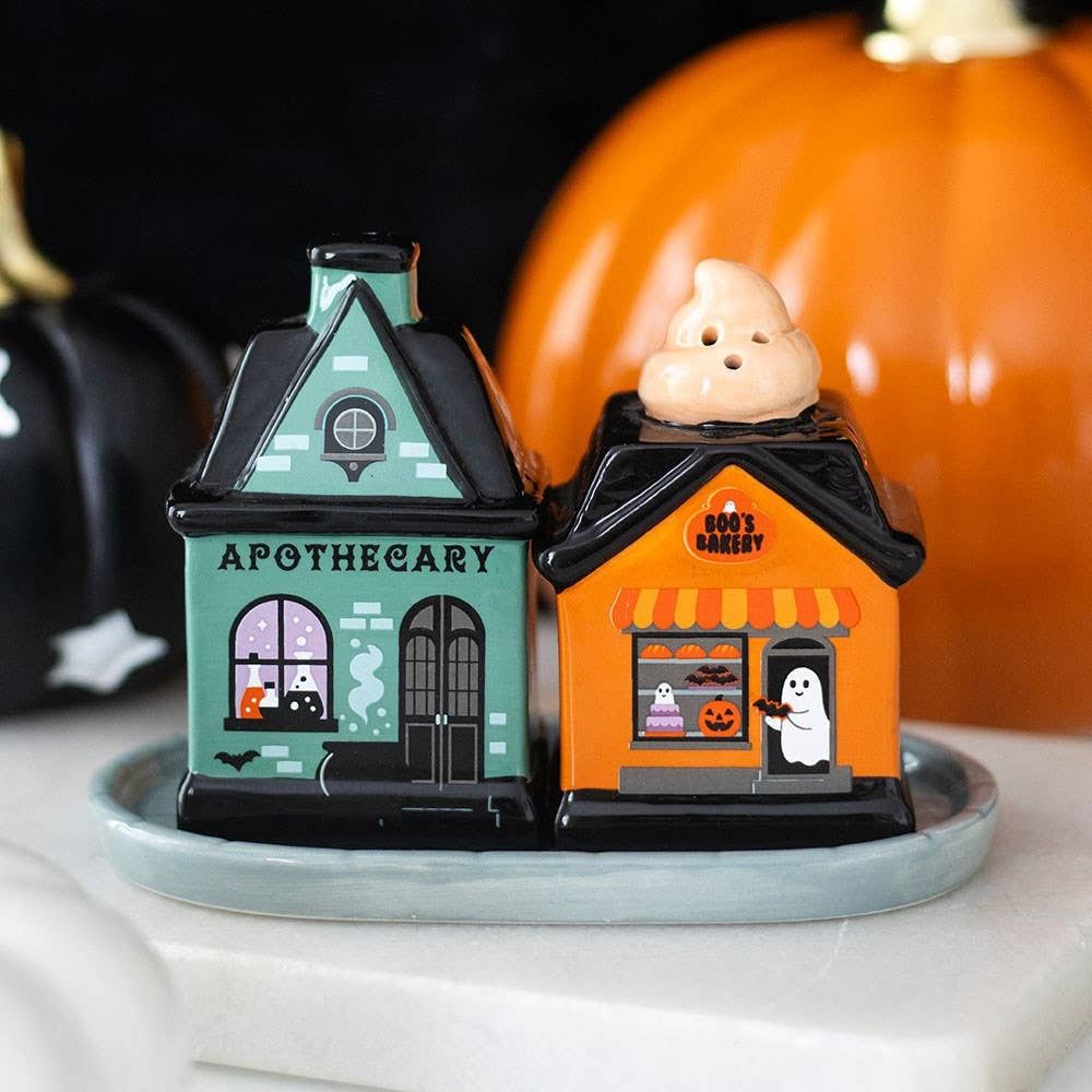 Halloween House Salt and Pepper Shakers