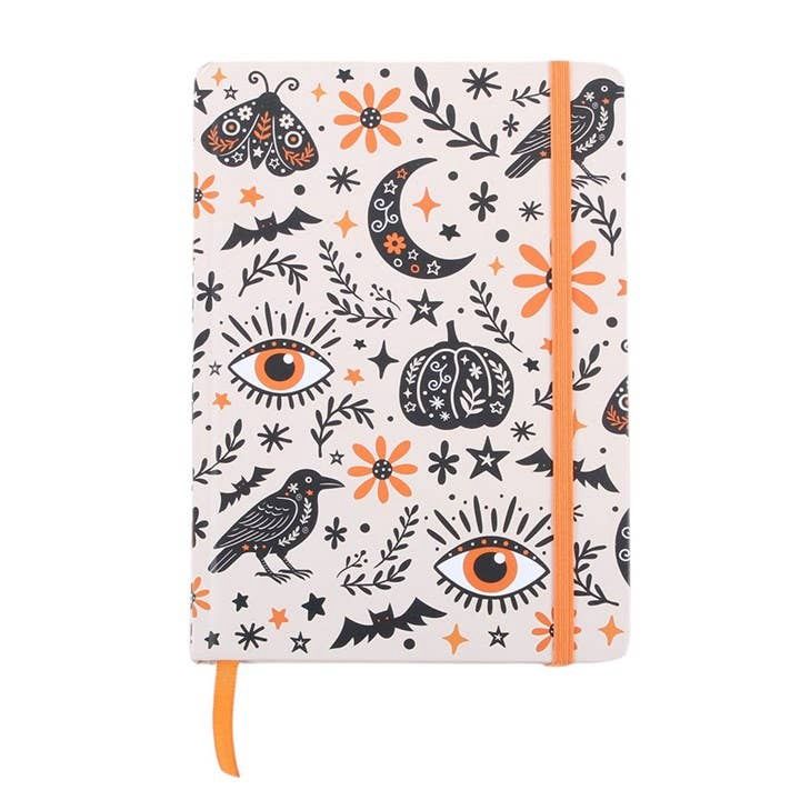 Frightful Folk Print Halloween Notebook