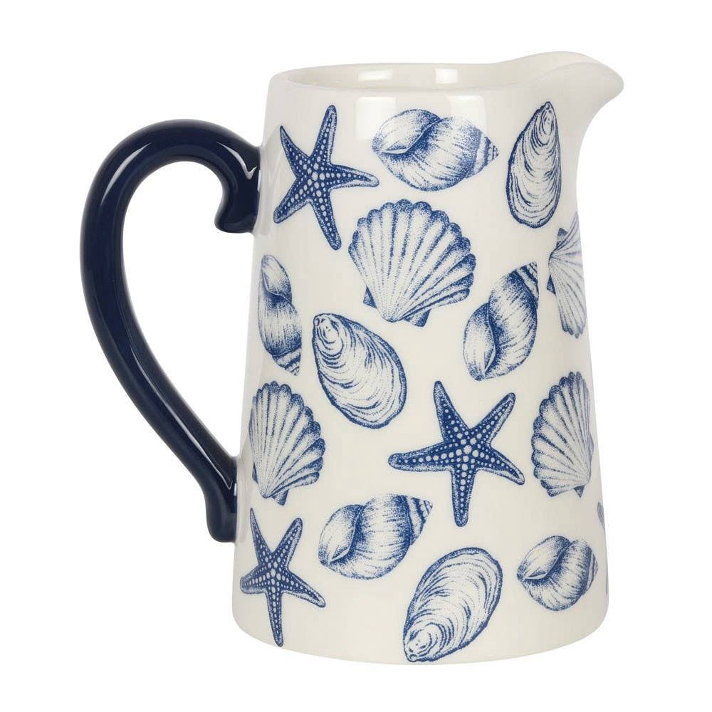 Nautical Seashell Ceramic Jug