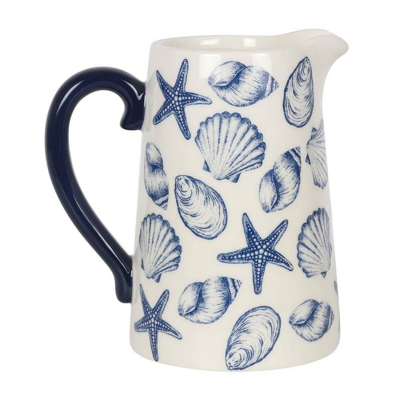 Nautical Seashell Ceramic Jug
