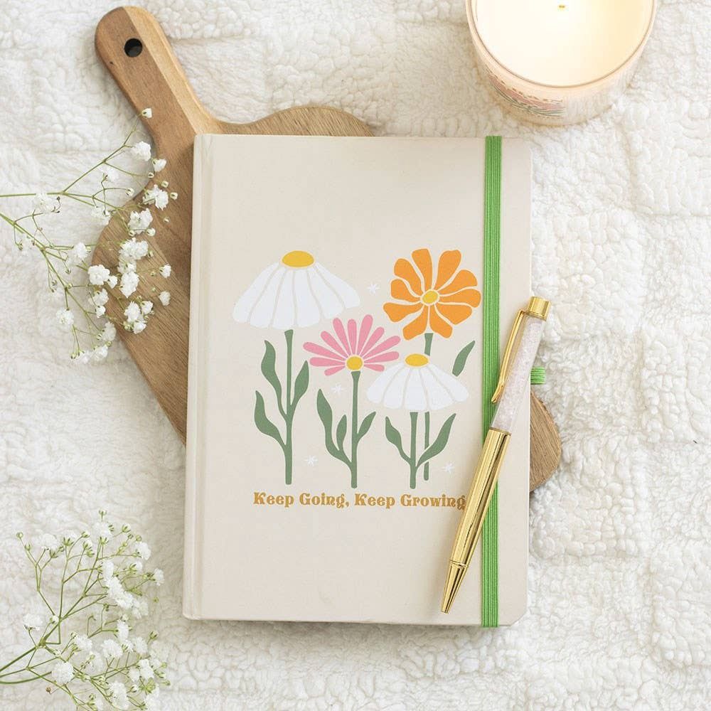 Keep Going, Keep Growing Notebook with Pen