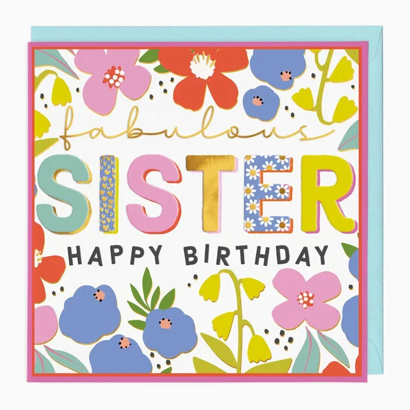 G393 - Fabulous Sister Birthday Card