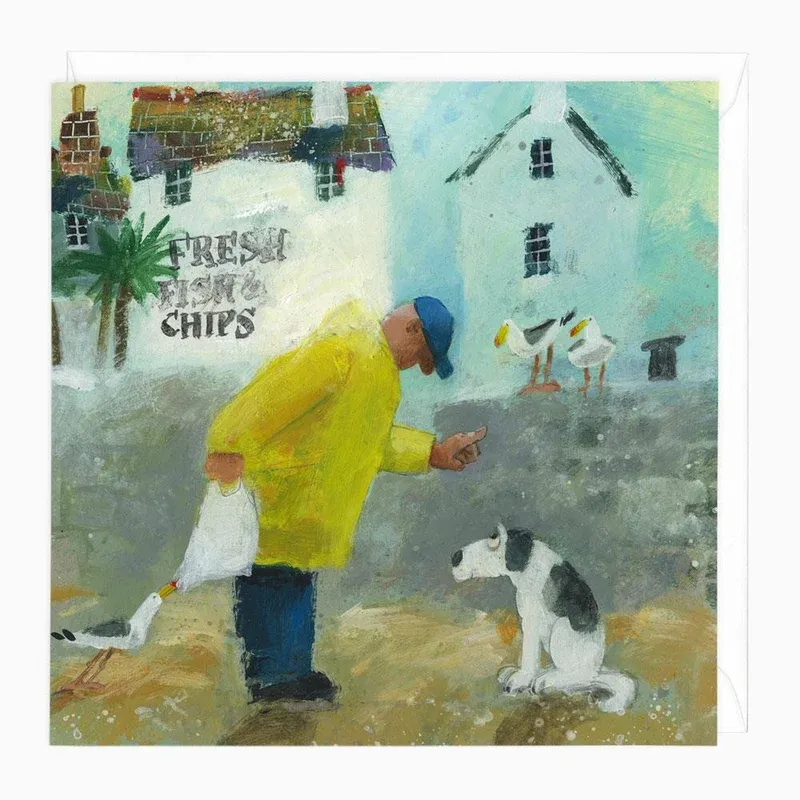 W306 - Fish And Chips Art Card