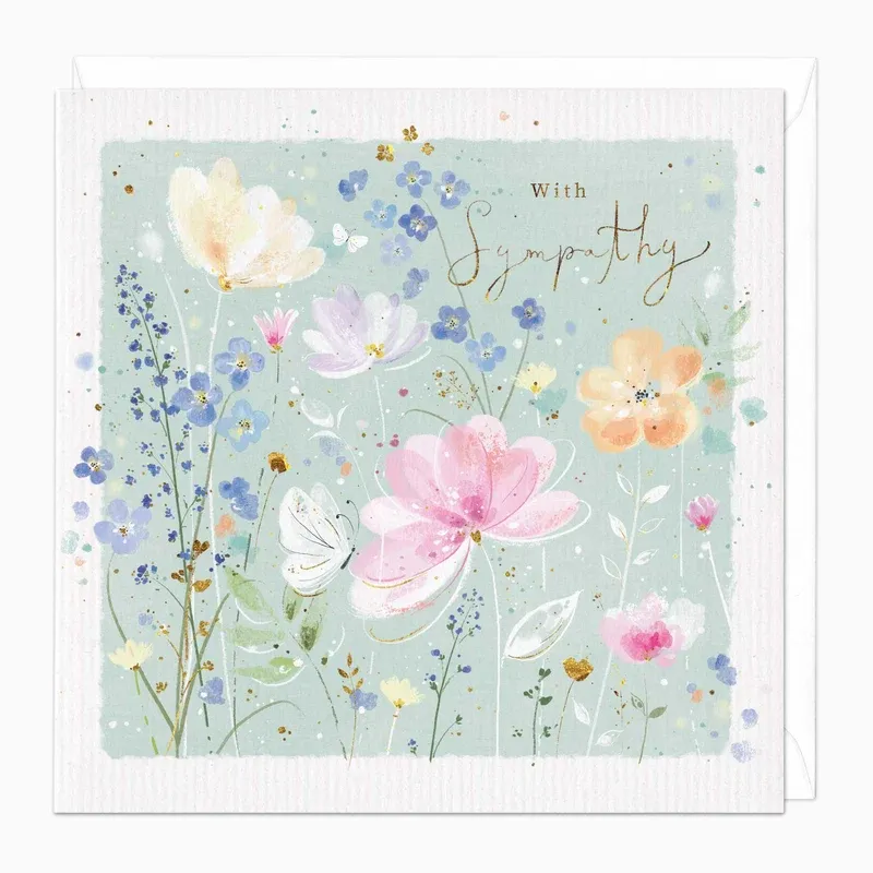 F201 - Delicate Floral Sympathy Card