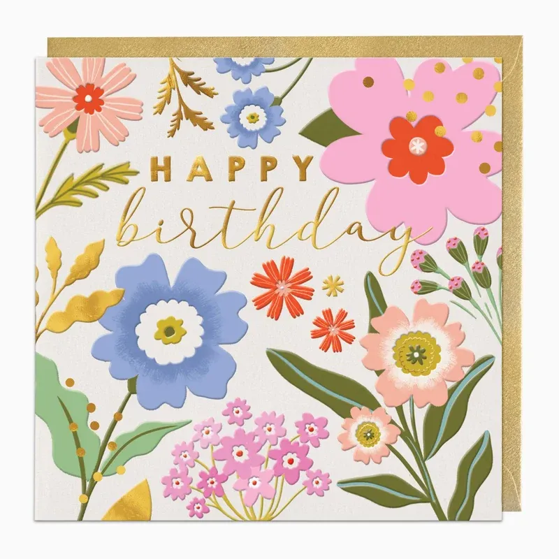 H221 - Bold Bontanic Birthday Card
