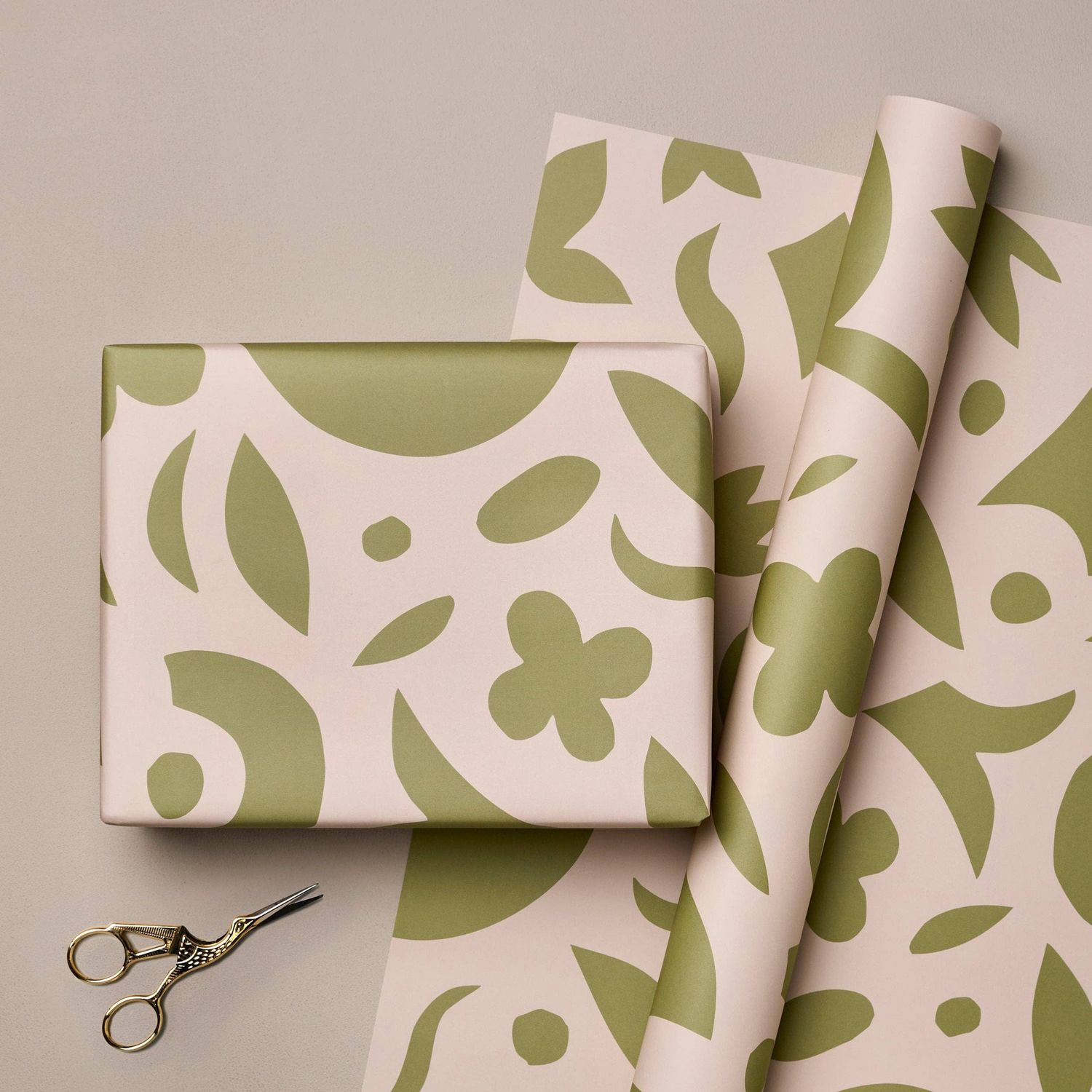 Green Papercuts Single Sided Wrap