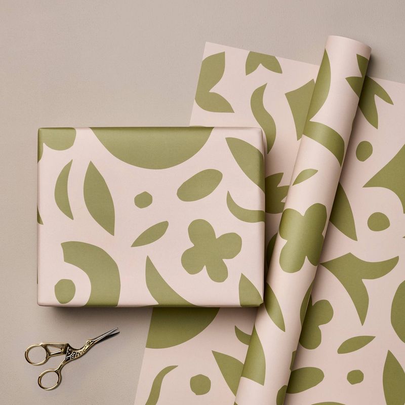 Green Papercuts Single Sided Wrap