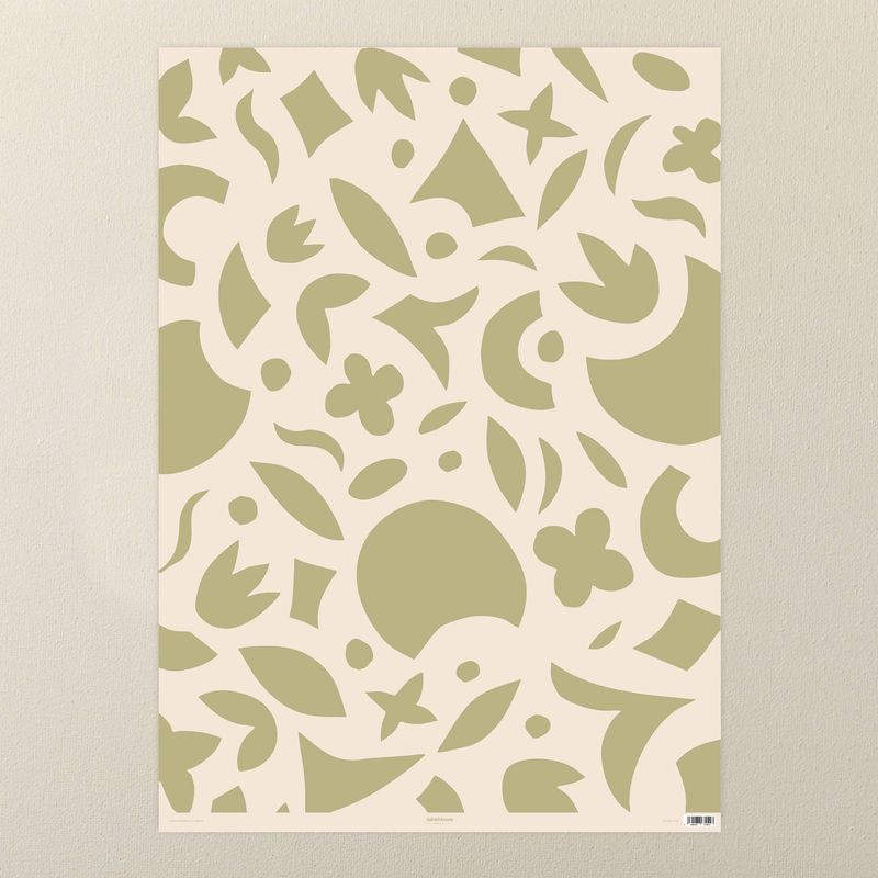 Green Papercuts Single Sided Wrap