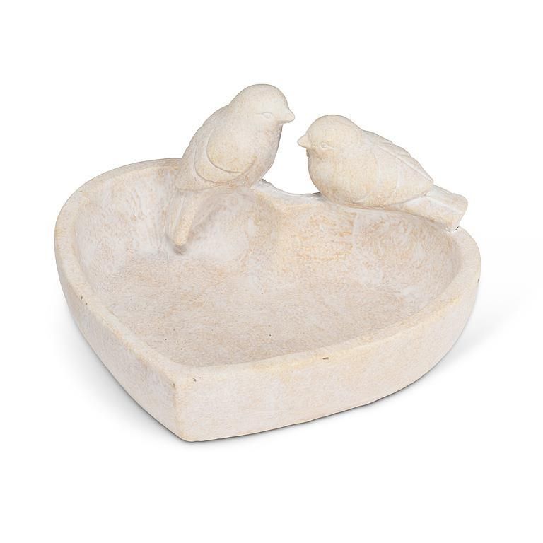 Heart Shaped Bird Feeder with 2 Birds