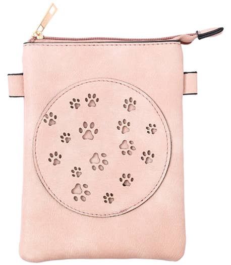 Crossbody Cellphone Bag Paws Pink