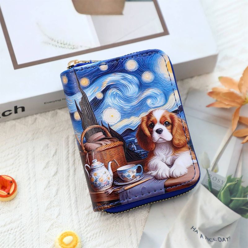 Art Paint Mini Wallet - Starry Dog