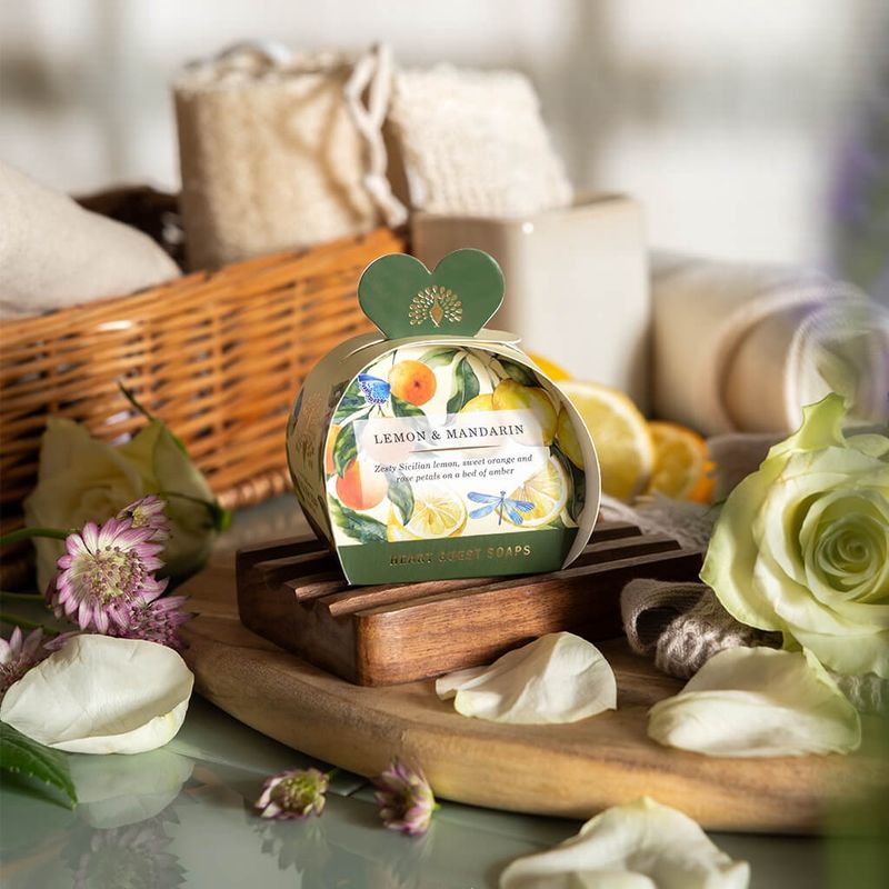 Heritage Lemon + Mandarin Heart Guest Soaps