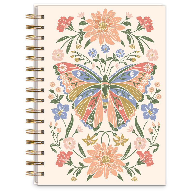 Wildflower Meadow Butterfly Spiral Notebook