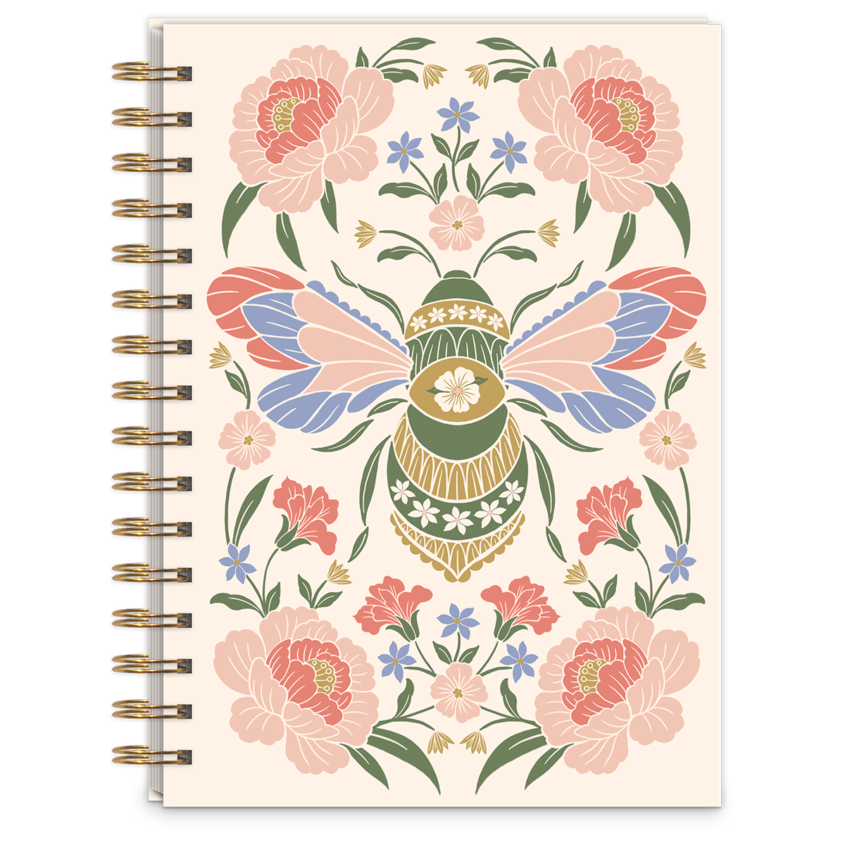 Wildflower Meadow Bee Spiral Notebook