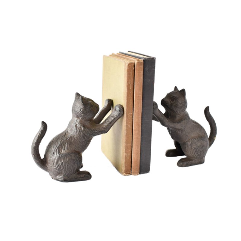 Cast Iron Cat Bookends