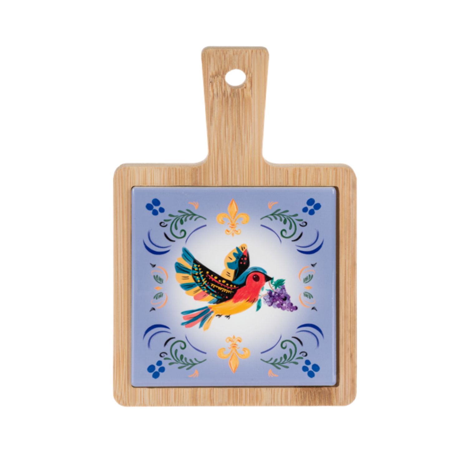 Small Bamboo Charcuterie Trivet, DESIGN: Bird