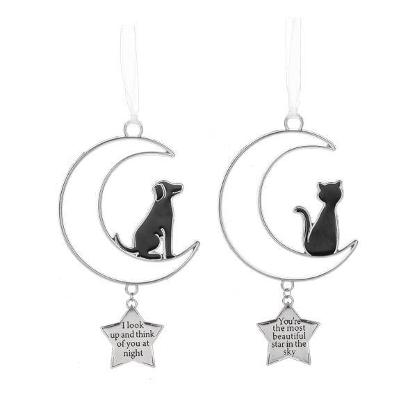 Moon &amp; Star Pet Memorial Ornament