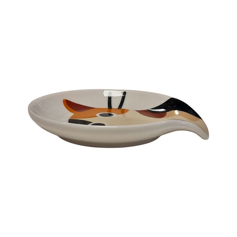 Ceramic Spoon Rest With Cat