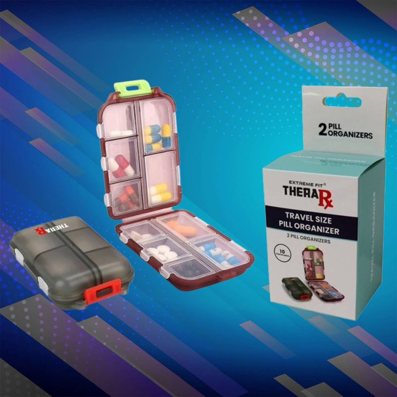 Travel Size Pill Organizer 2 Pack