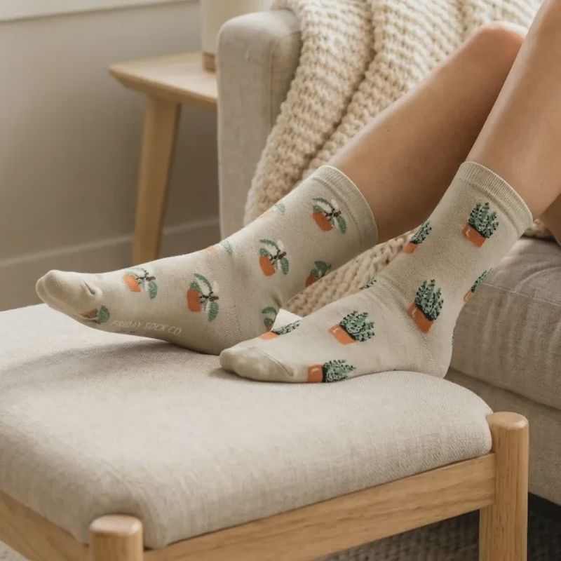 Women's Small House Plant Socks