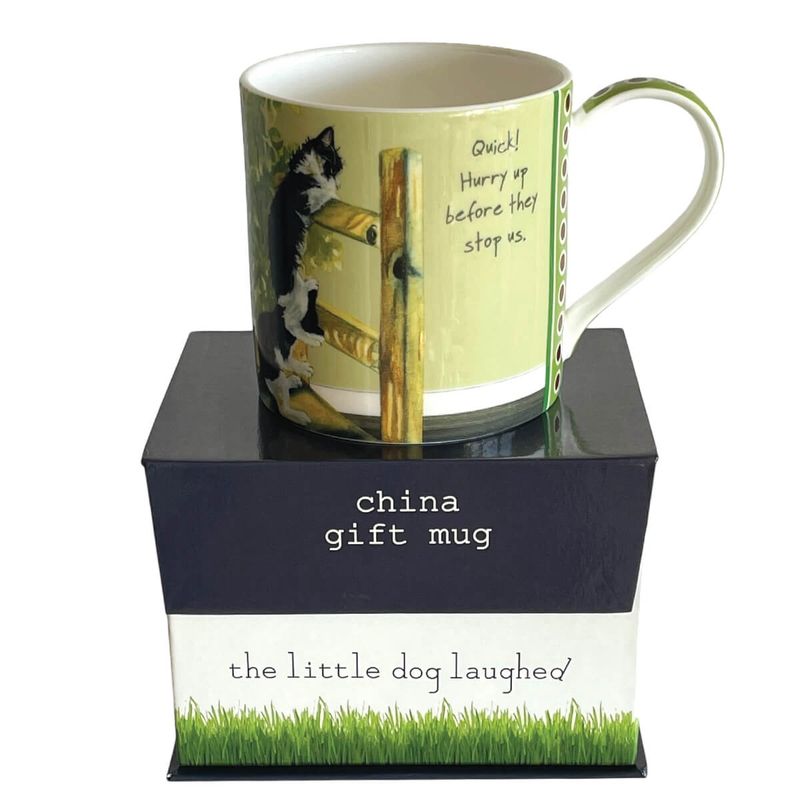 Kittens China Mug - Quick Hurry Up Before They Stop Us
