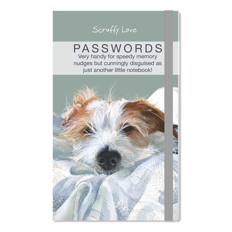 Rough Coated Jack Russell Password Notebook - Scruffy Love