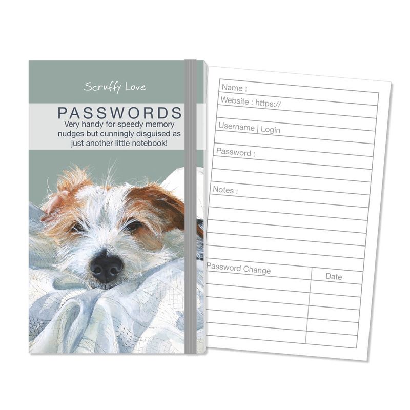 Rough Coated Jack Russell Password Notebook - Scruffy Love